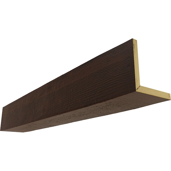 Ekena Millwork 2-Sided (L-beam) Rough Sawn Endurathane Faux Wood Ceiling Beam, Premium Hickory, 6"W x 4"H x 22'L BMRS2C0060X040X264ZH - main